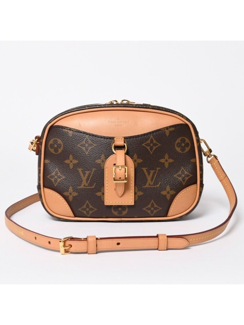 Louis Vuitton Deauville Mini Shoulder Bag Monogram Canvas Brown Gold